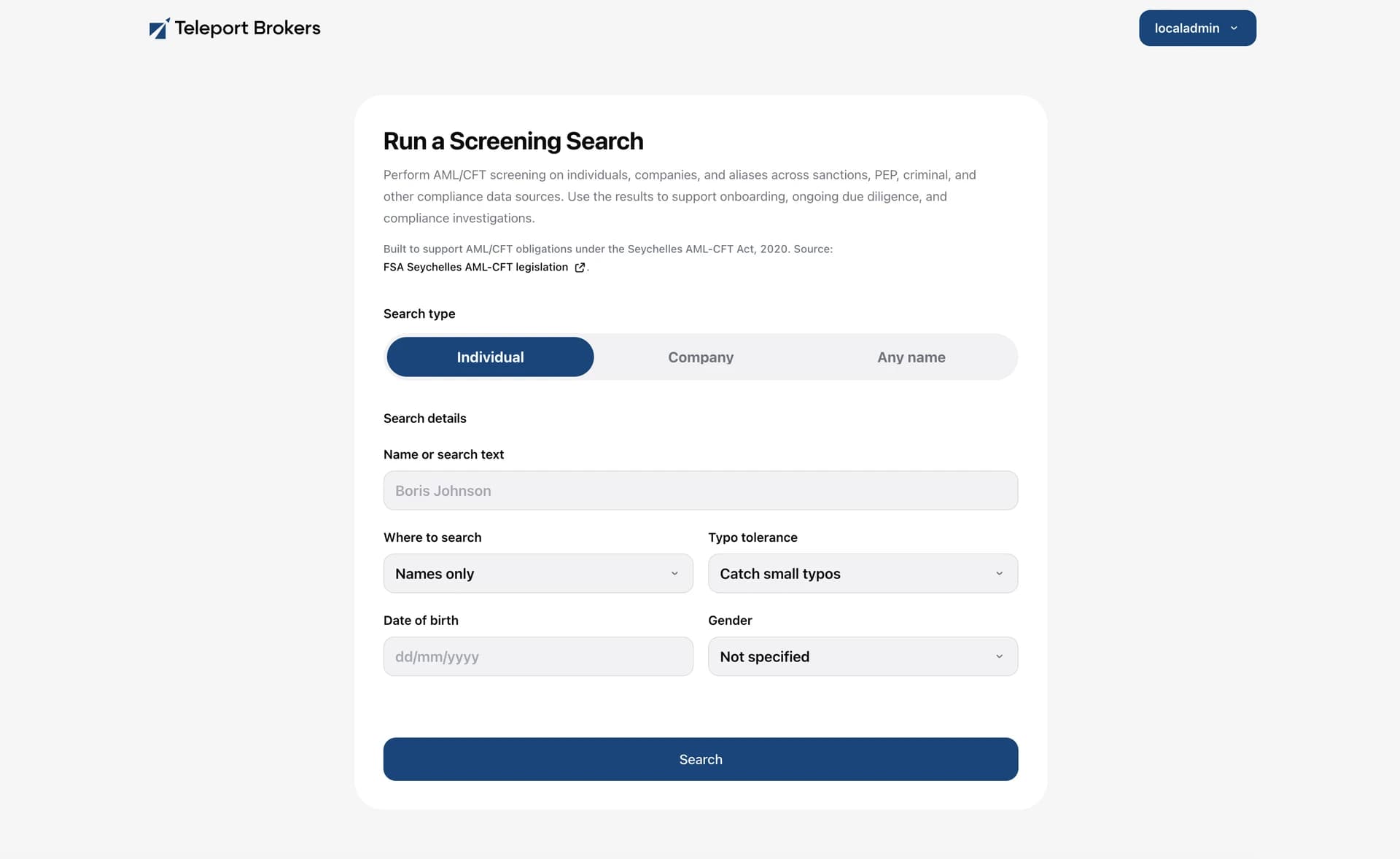 Screening Platform